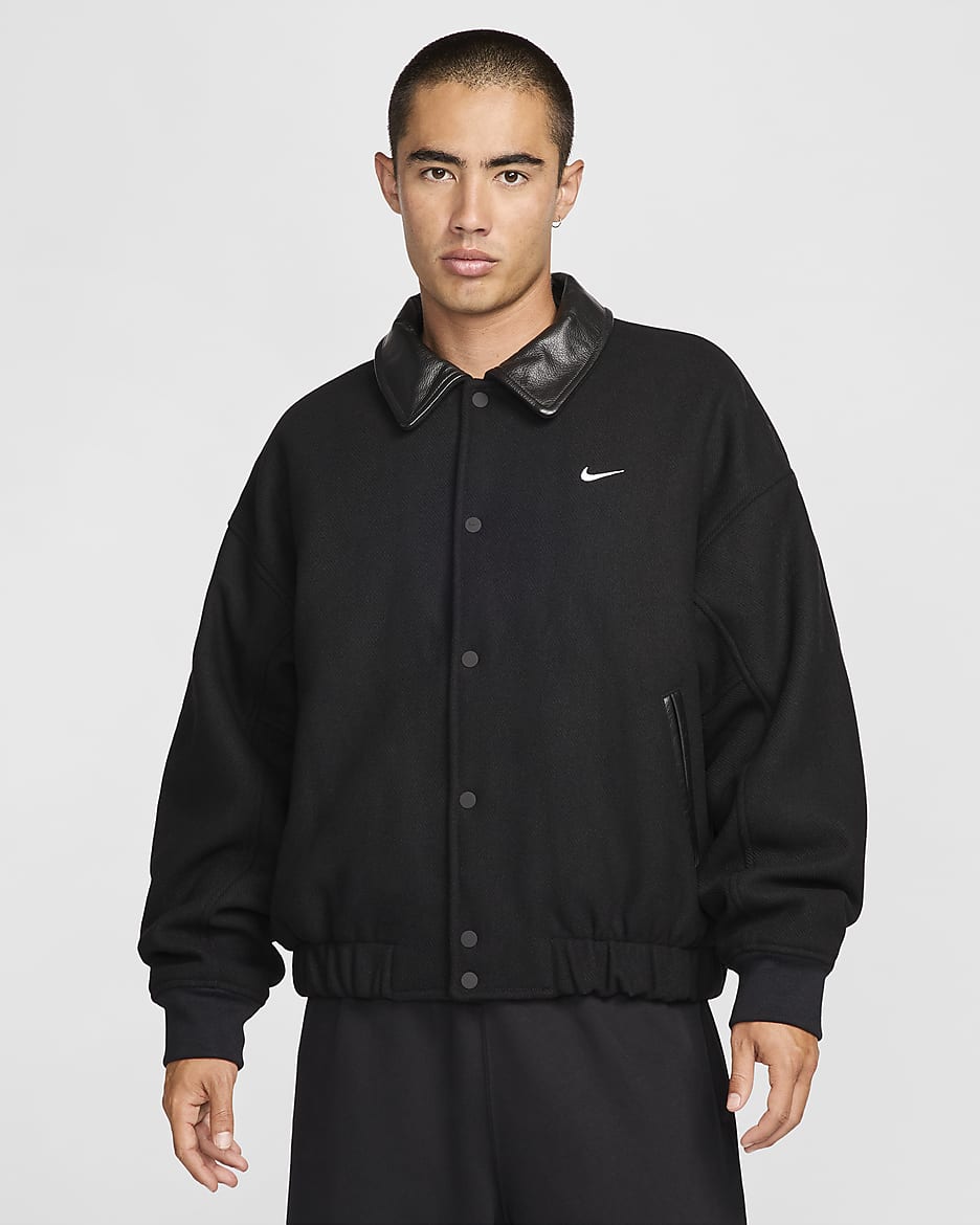 Nike tech knit varsity jacket online